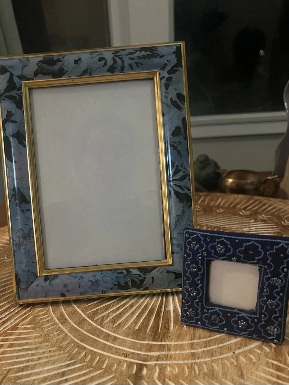 Lot 2 Decorative Coordinate Eclectic Blues Photo Frames